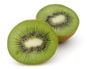 Fototapeta premium Sliced Kiwi fruit isolated on white background cutout