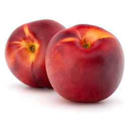 Nectarine fruit isolated on white background close up