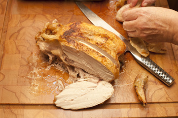 sliced roast chicken