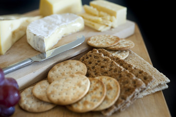 Cheeseboard with assorted cheeses