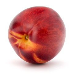 Nectarine fruit isolated on white background close up