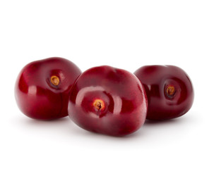 Sweet cherry berries isolated on white background cutout