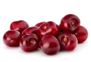 Sweet cherry berries isolated on white background cutout