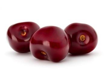 Sweet cherry berries isolated on white background cutout