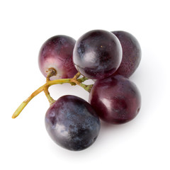 Red grape berry bunch isolated on white background cutout