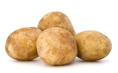 new potato tuber isolated on white background cutout