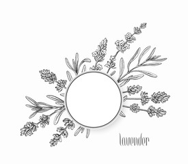 Floral graphical background, frame