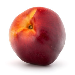 Nectarine fruit isolated on white background close up
