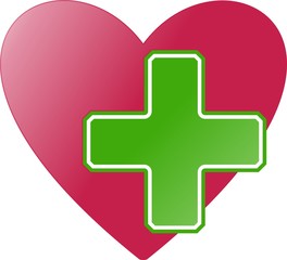 Fototapeta premium Herz Kreuz 040916
