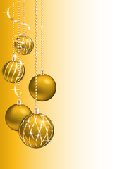 Elegant christmas background with christmas balls