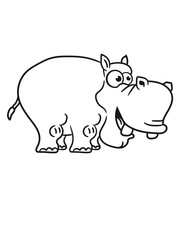 laugh funny comic cartoon design sweet little cute baby hippo happy child