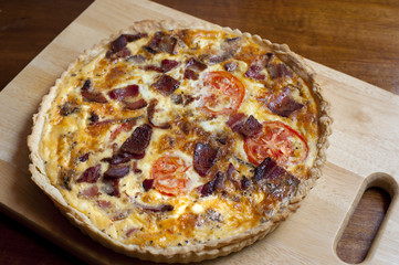 Homebaked savoury egg quiche