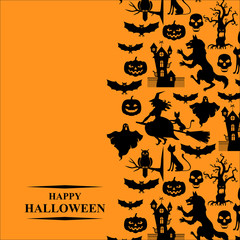 Halloween greeting card vertical design
