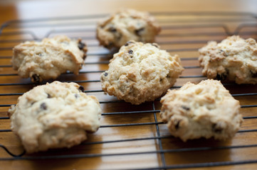 rock cake cookies on rack