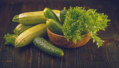 Fresh green vegetables