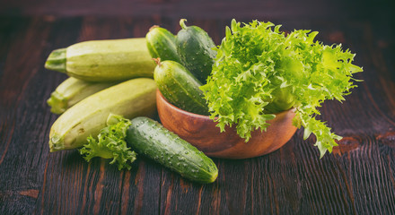 Fresh green vegetables