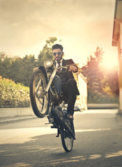 Naklejka premium Alternative means of transport to the office