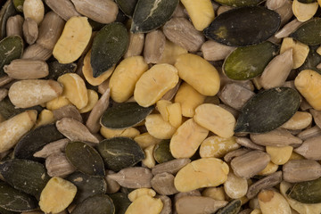 mixed seeds close up