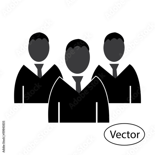 "Icon three people on a white background" Stock image and royalty-free