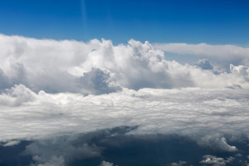 Fototapeta na wymiar aerial view of white clouds