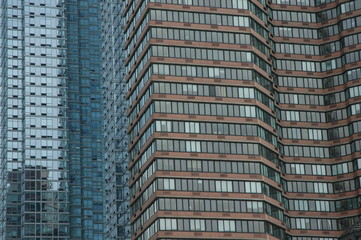 Fototapeta premium Kühle Architektur in der Metropole. Theater district.