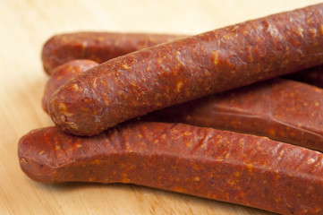 four chorizo smoked sausages