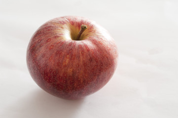 Ripe Red Apple on White Background