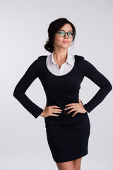 Portrait of beautiful business woman wearing glasses