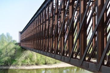 Iron railway bridge in Griethausen