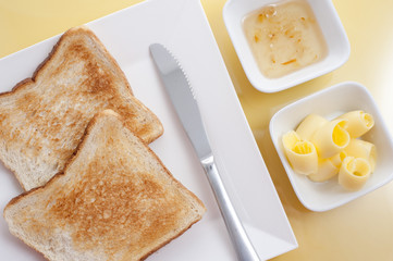 Toast and marmalade for breakfast