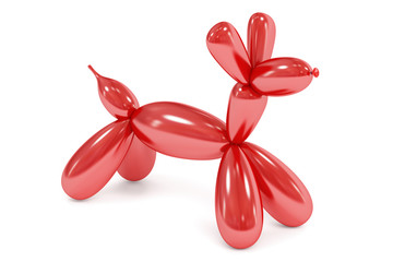 toy dog puppy balloon, 3D rendering