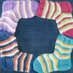 Small colorful woolen socks