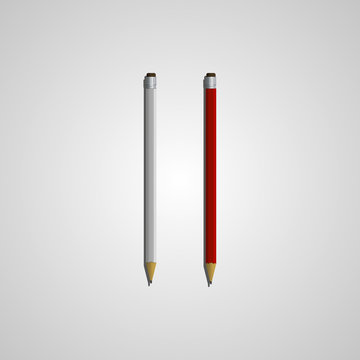 Two realistic pencils. Student supplies image.