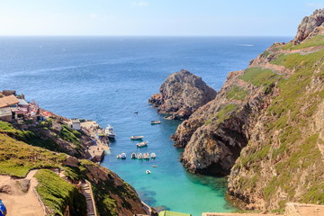 Vista da ilha das Berlengas em Peniche Portugal 