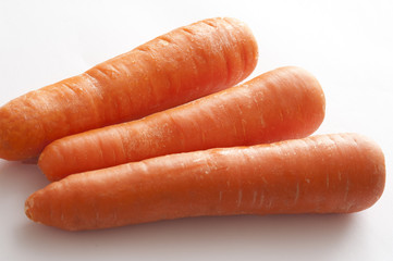 Trio of raw carrots