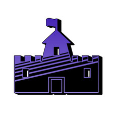 ikona retro lata 80 wektor