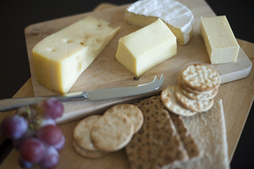 Cheese platter and biscuits