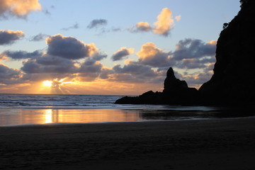 Sunset at Piha Beach