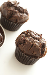 fresh chocolate chip muffins
