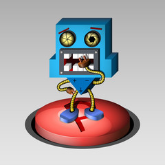 The surprised 3D robot