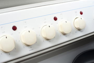 Control dials on a domestic cooker