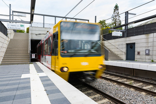Stuttgart Public Transport Subway Front Moving Train