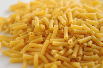 Texture of dried macaroni pasta