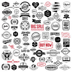 Obraz premium Vintage bagdes, labels and stamps