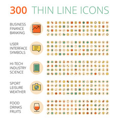 Icons for business, technology, industrial, food and drinks.