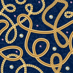Gold Chain Seamless Pattern 