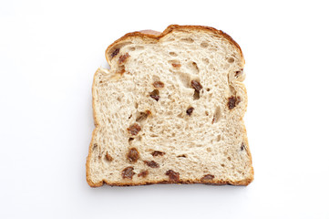 Slice of fresh raisin bread