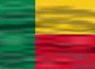 Obraz premium realistic flag benin