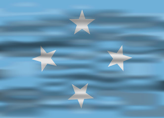realistic flag micronesia