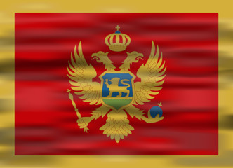 realistic flag montenegro